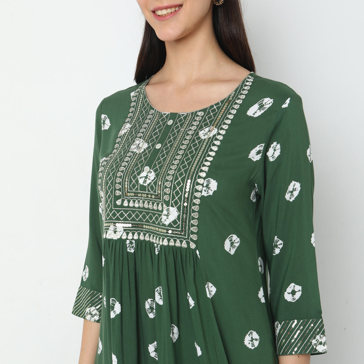 Flare Fit Printed Kurta