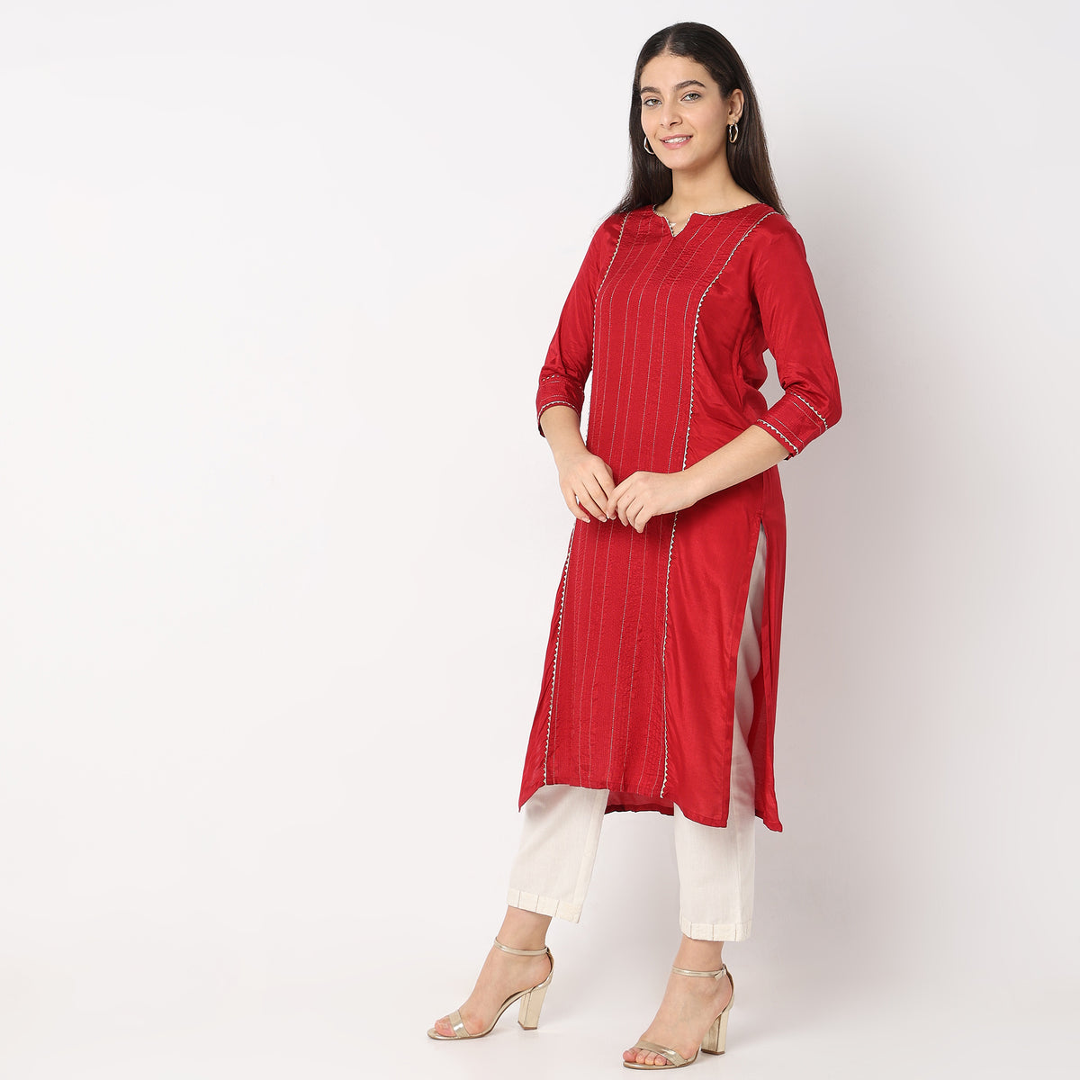 Straight Fit Solid Kurta