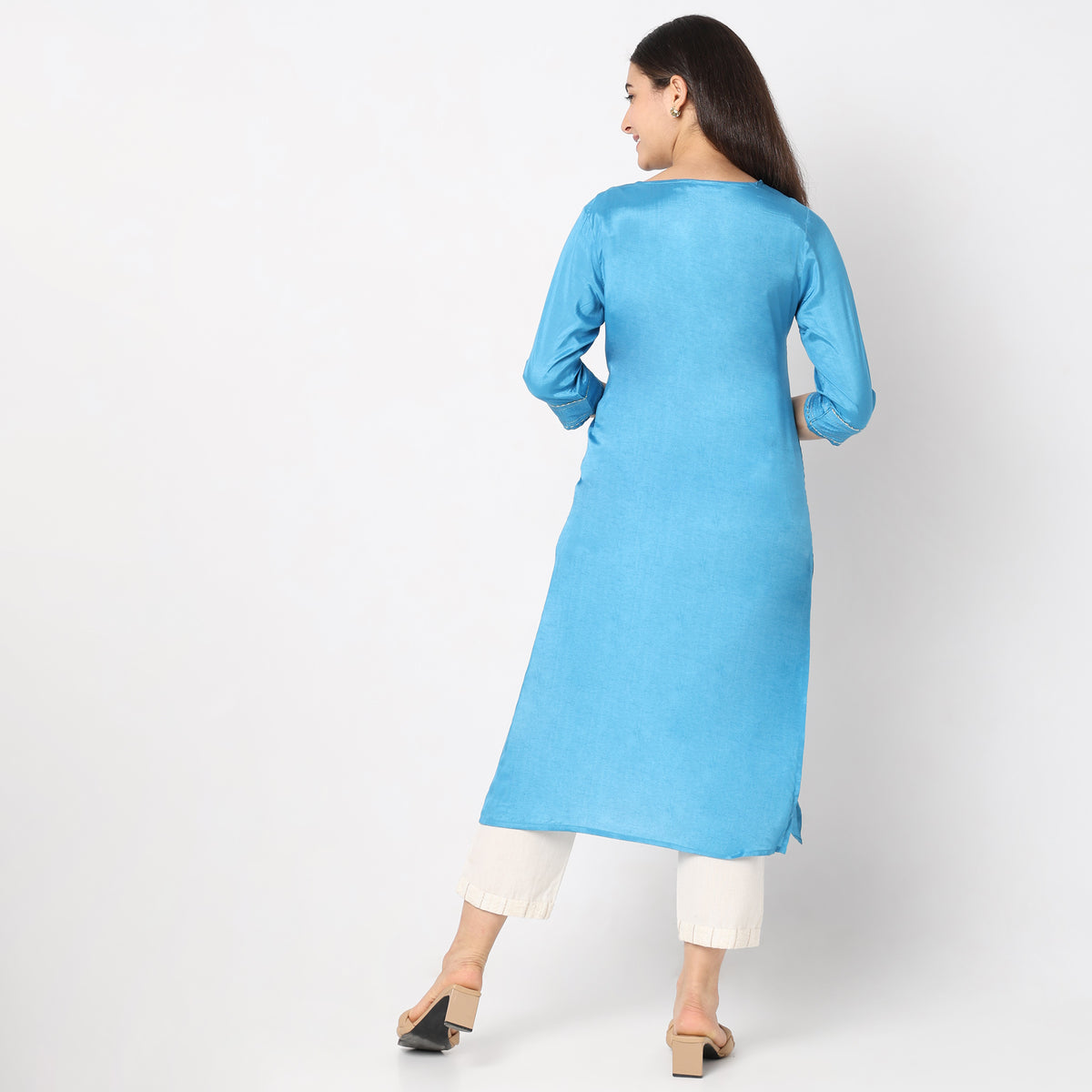 Straight Fit Solid Kurta