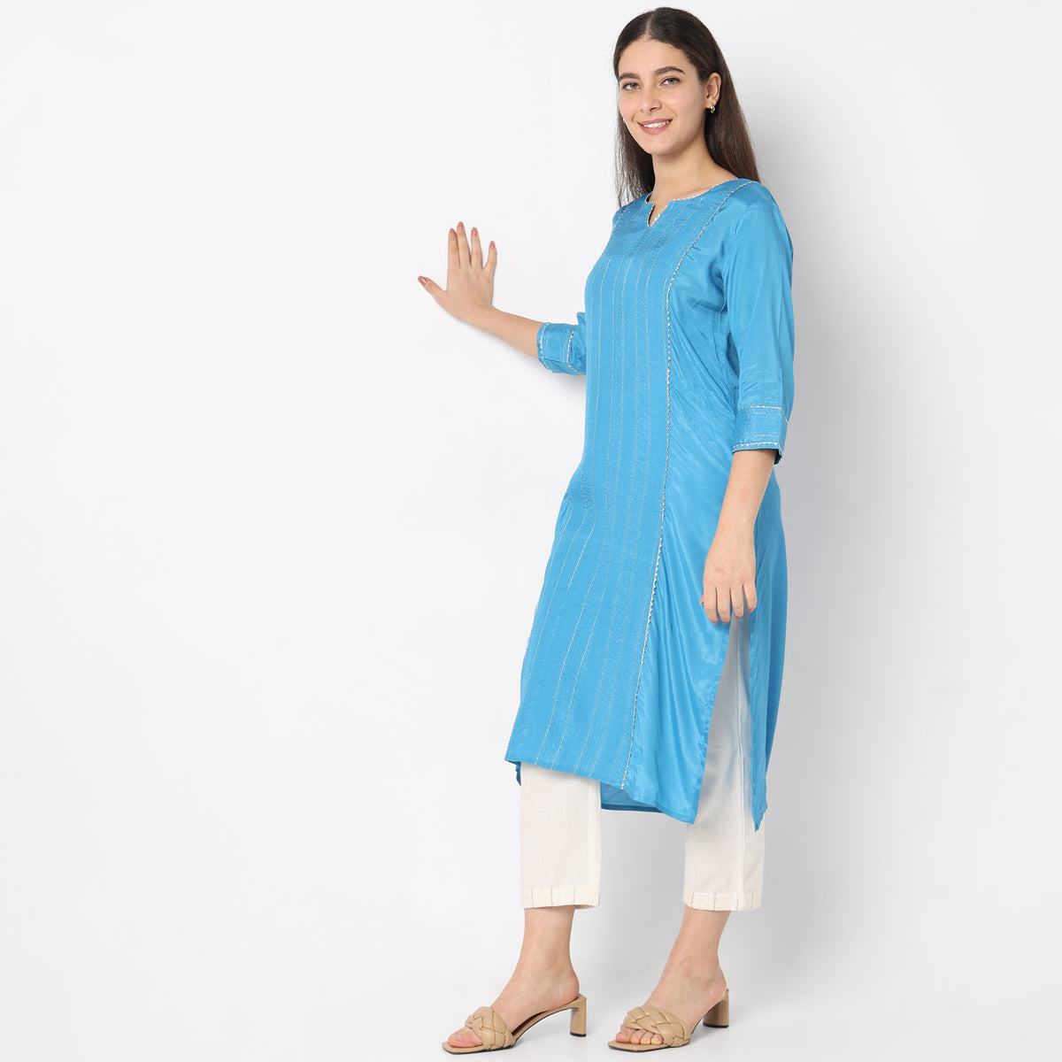 Straight Fit Solid Kurta