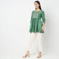 Flare Fit Embroidered Kurta