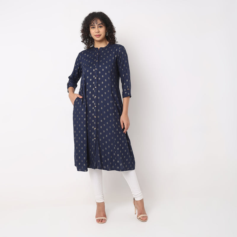 Flare Fit Printed Kurta