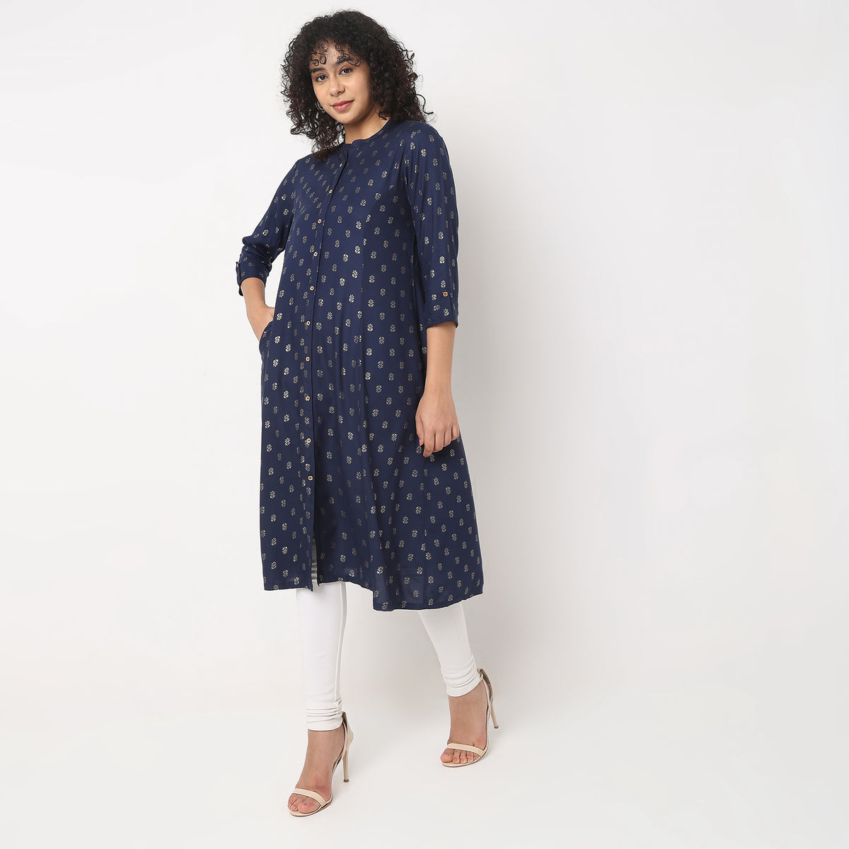 Flare Fit Printed Kurta