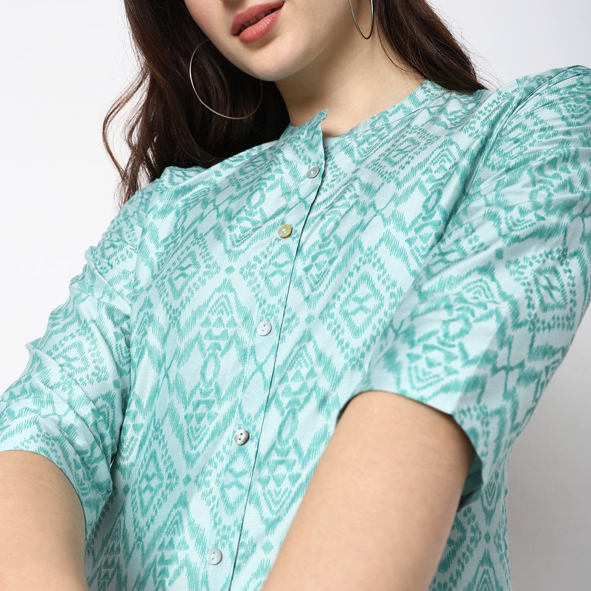 Women Wearing Regular Fit Printed Kurta