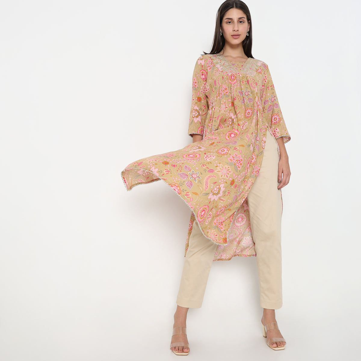 Flare Fit Printed Kurta