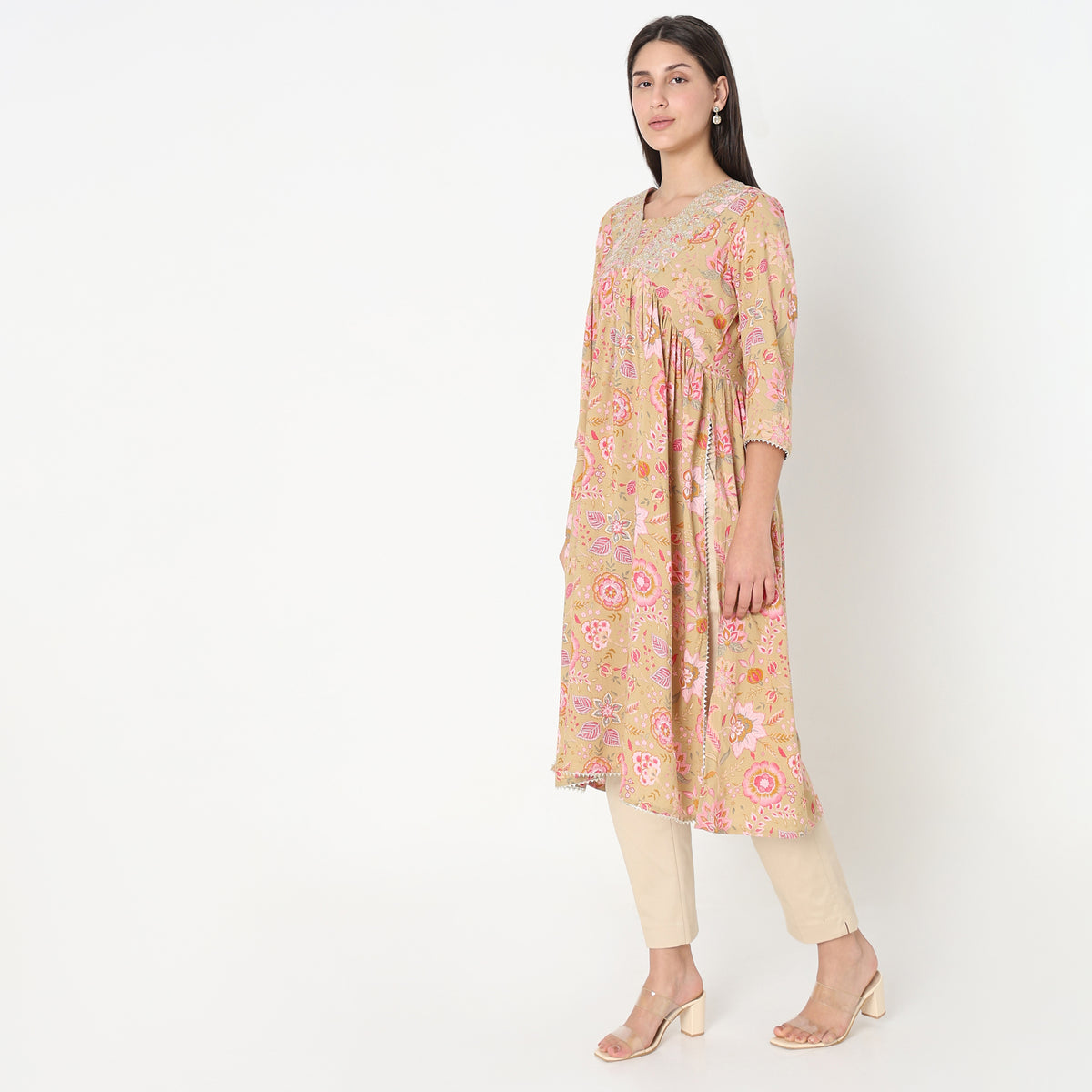 Flare Fit Printed Kurta