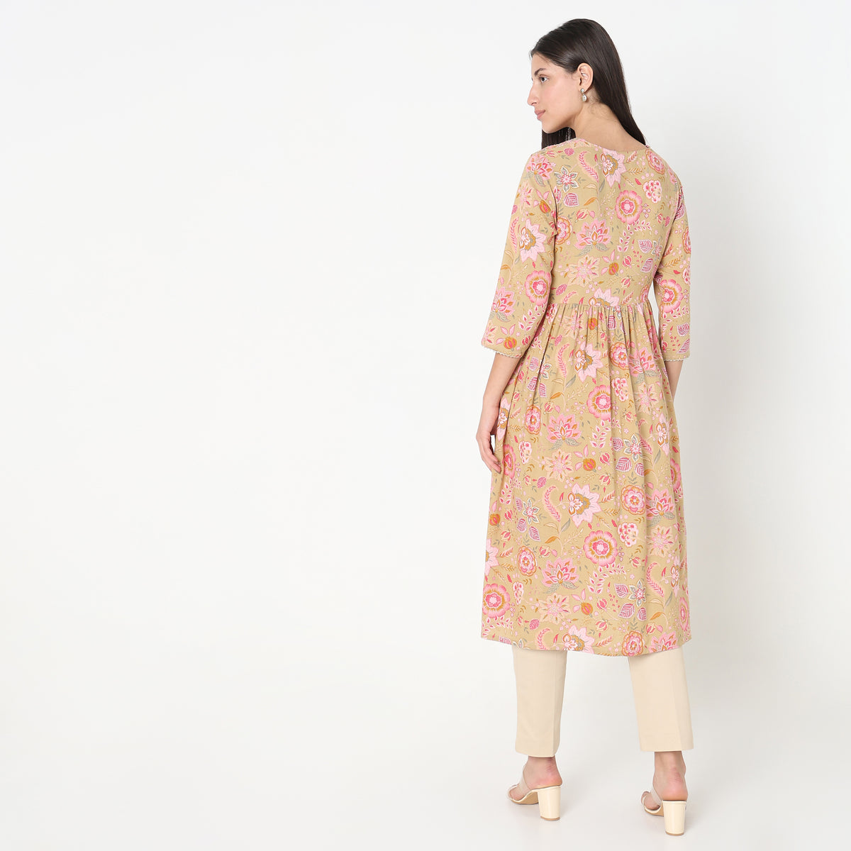 Flare Fit Printed Kurta