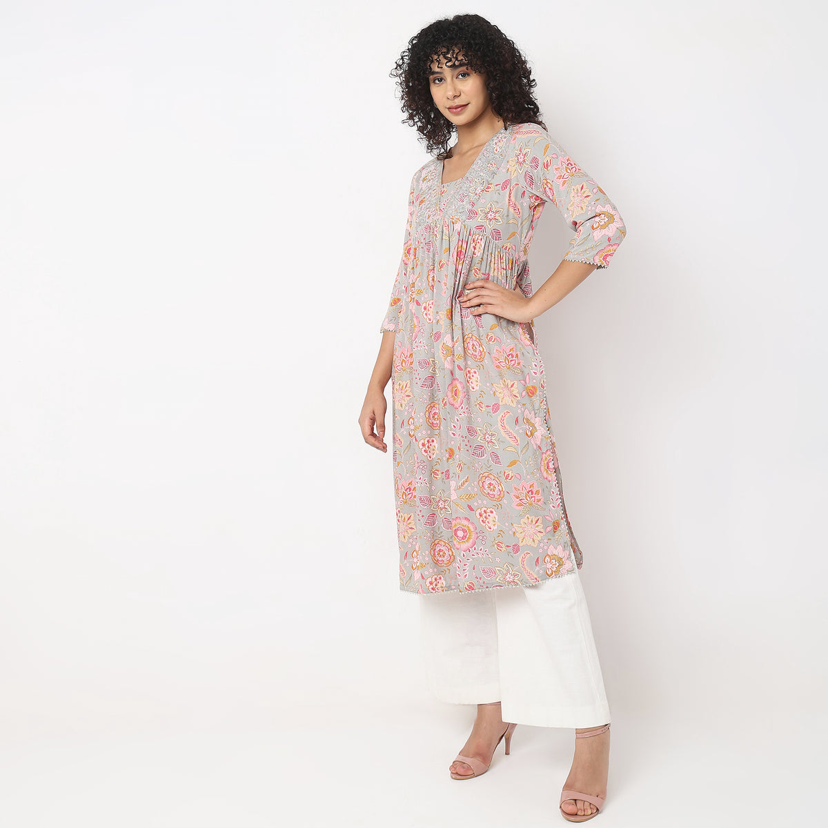 Flare Fit Printed Kurta