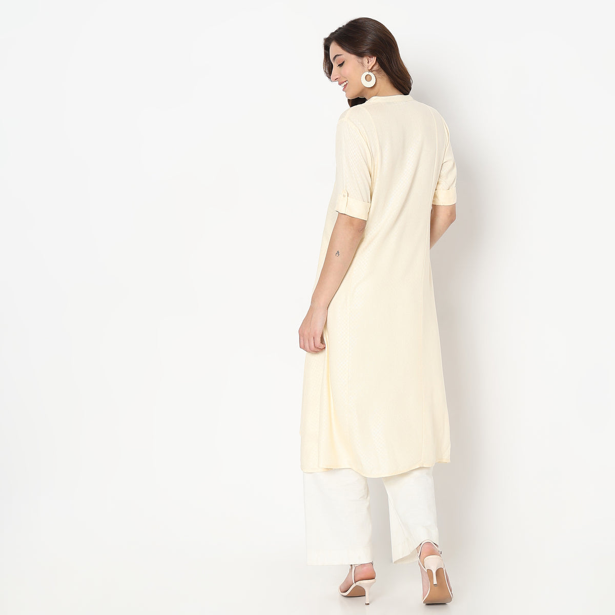 Flare Fit Embellished Kurta