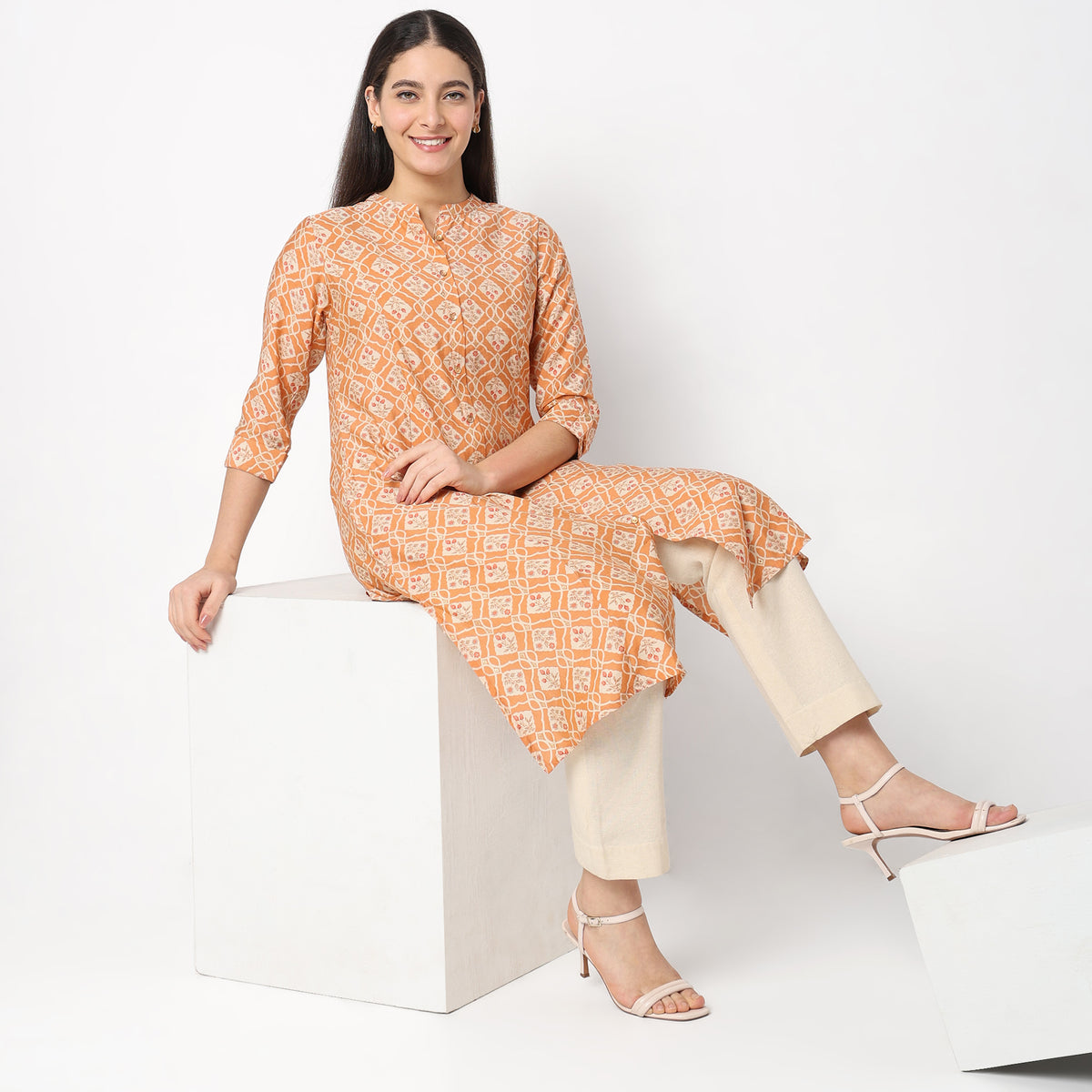 Regular Fit Printed Kurta