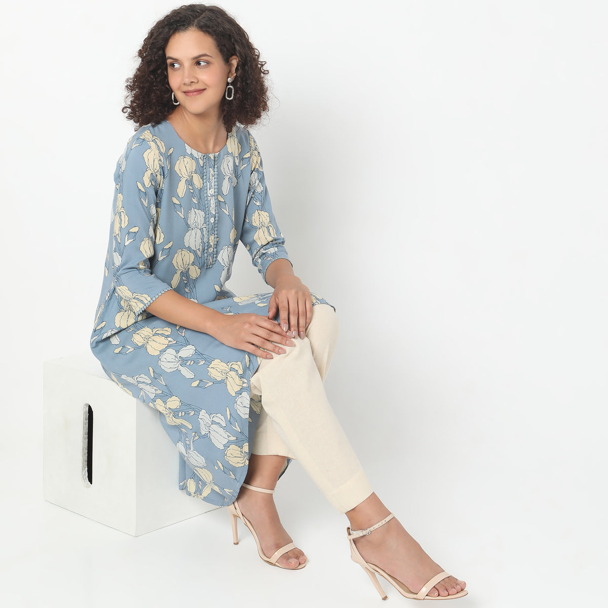 Flare Fit Printed Kurta