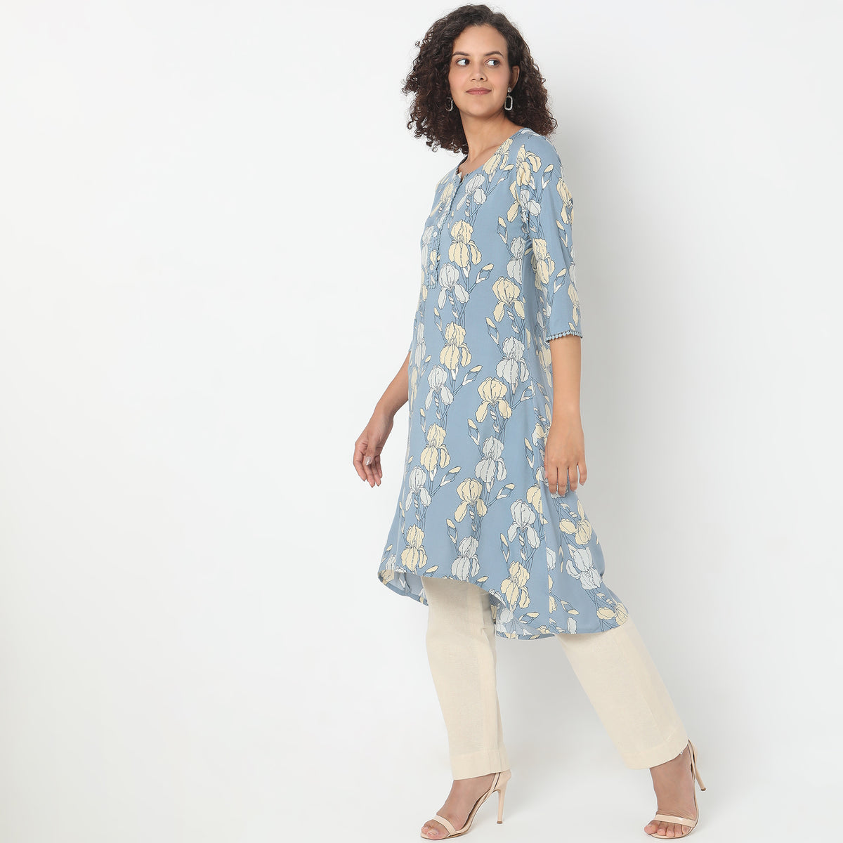 Flare Fit Printed Kurta