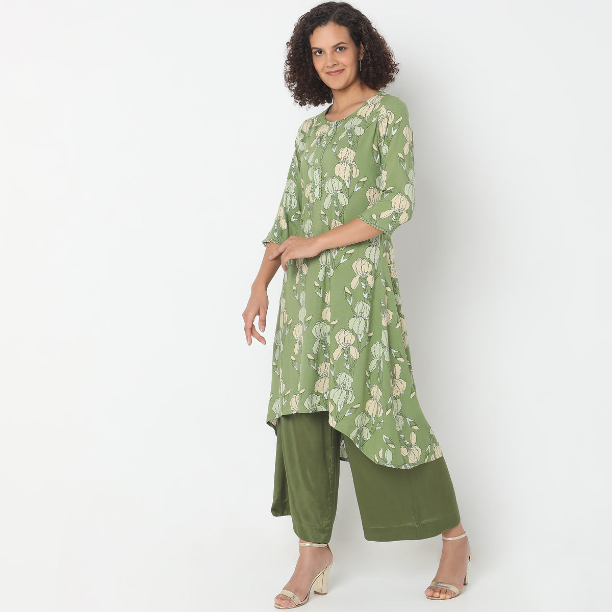 Flare Fit Printed Kurta