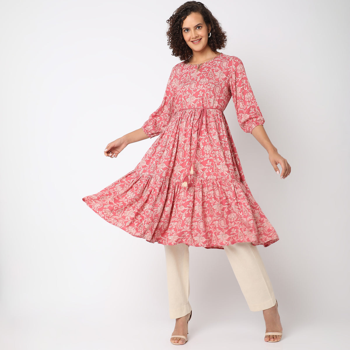 Flare Fit Printed Kurta