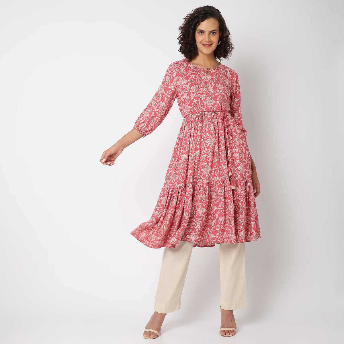 Flare Fit Printed Kurta