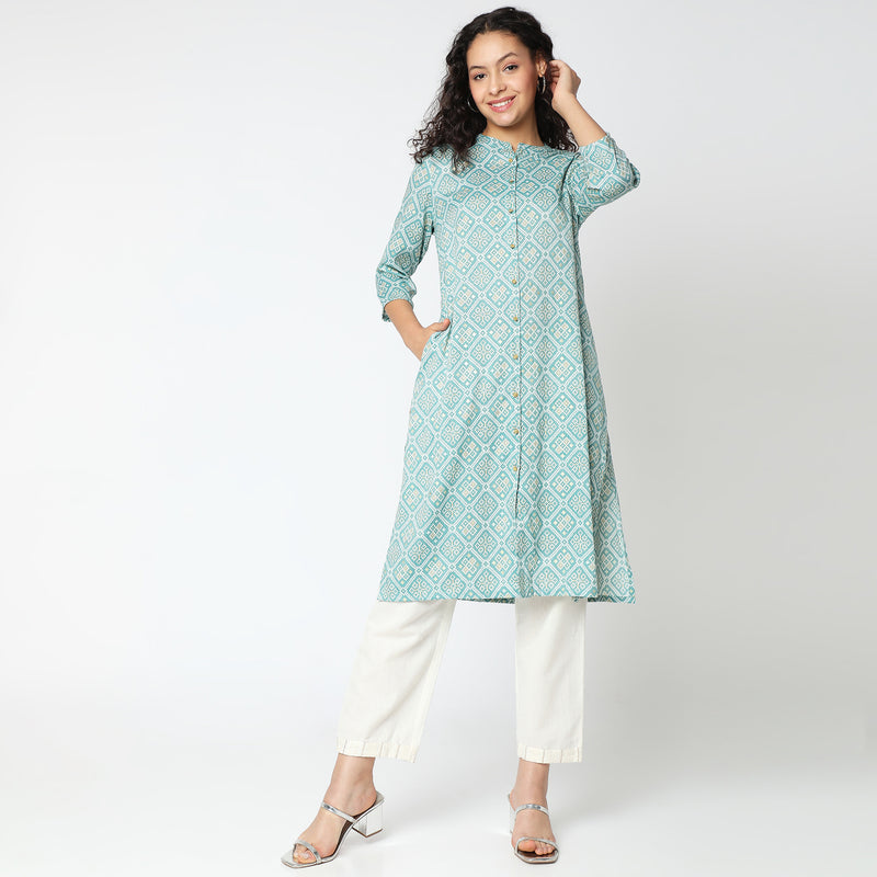 Straight Fit Printed Kurta