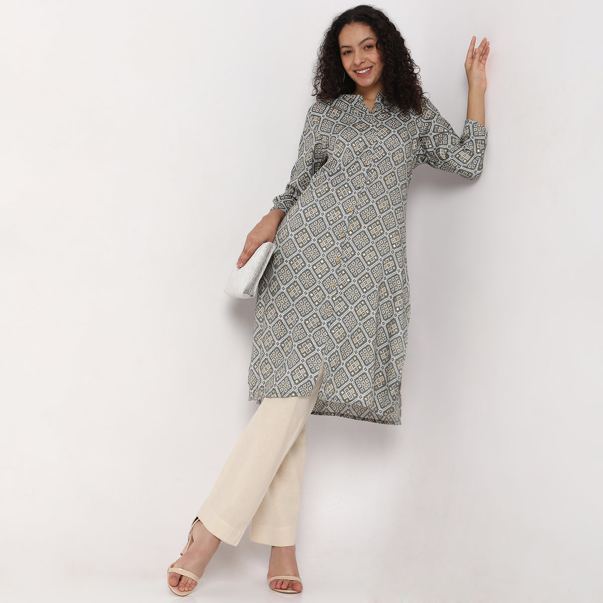 Straight Fit Printed Kurta