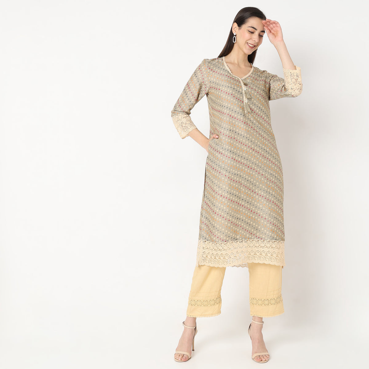 Straight Fit Printed Kurta