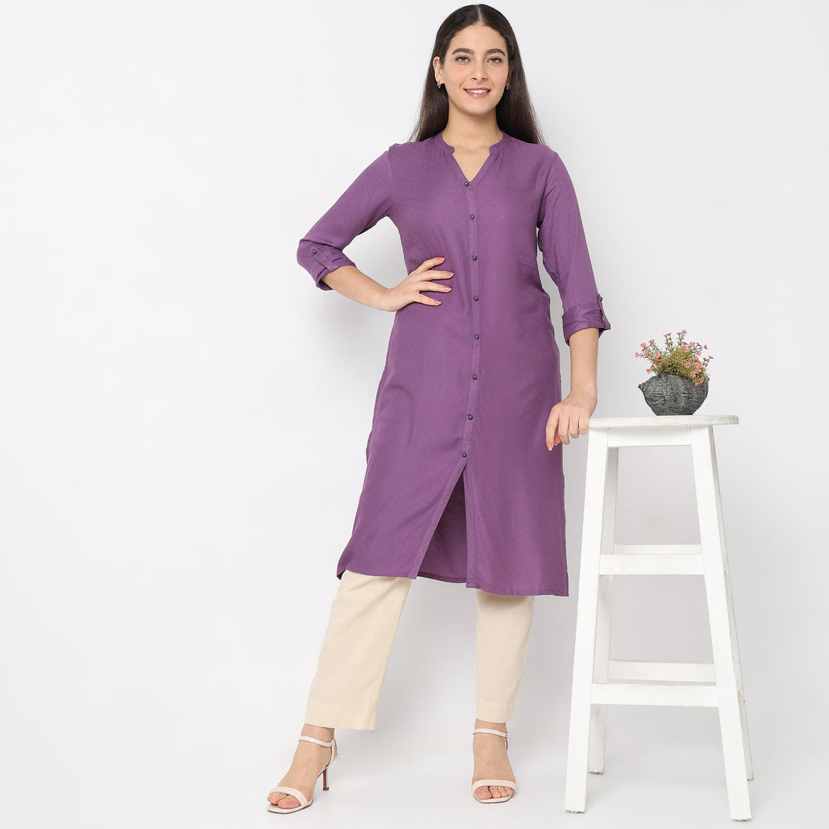 Flare Fit Printed Kurta