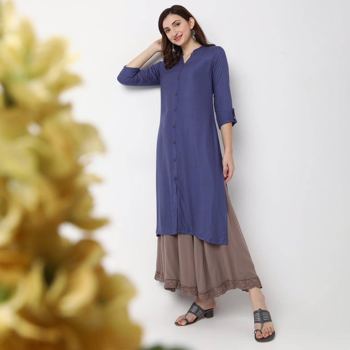 Straight Fit Solid Kurta