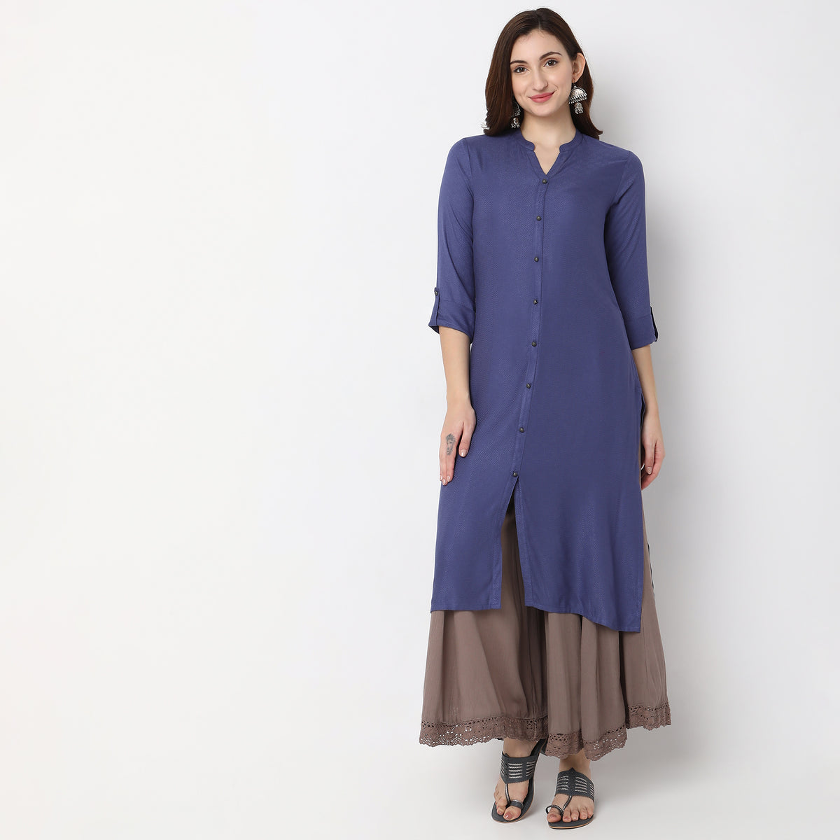 Straight Fit Solid Kurta