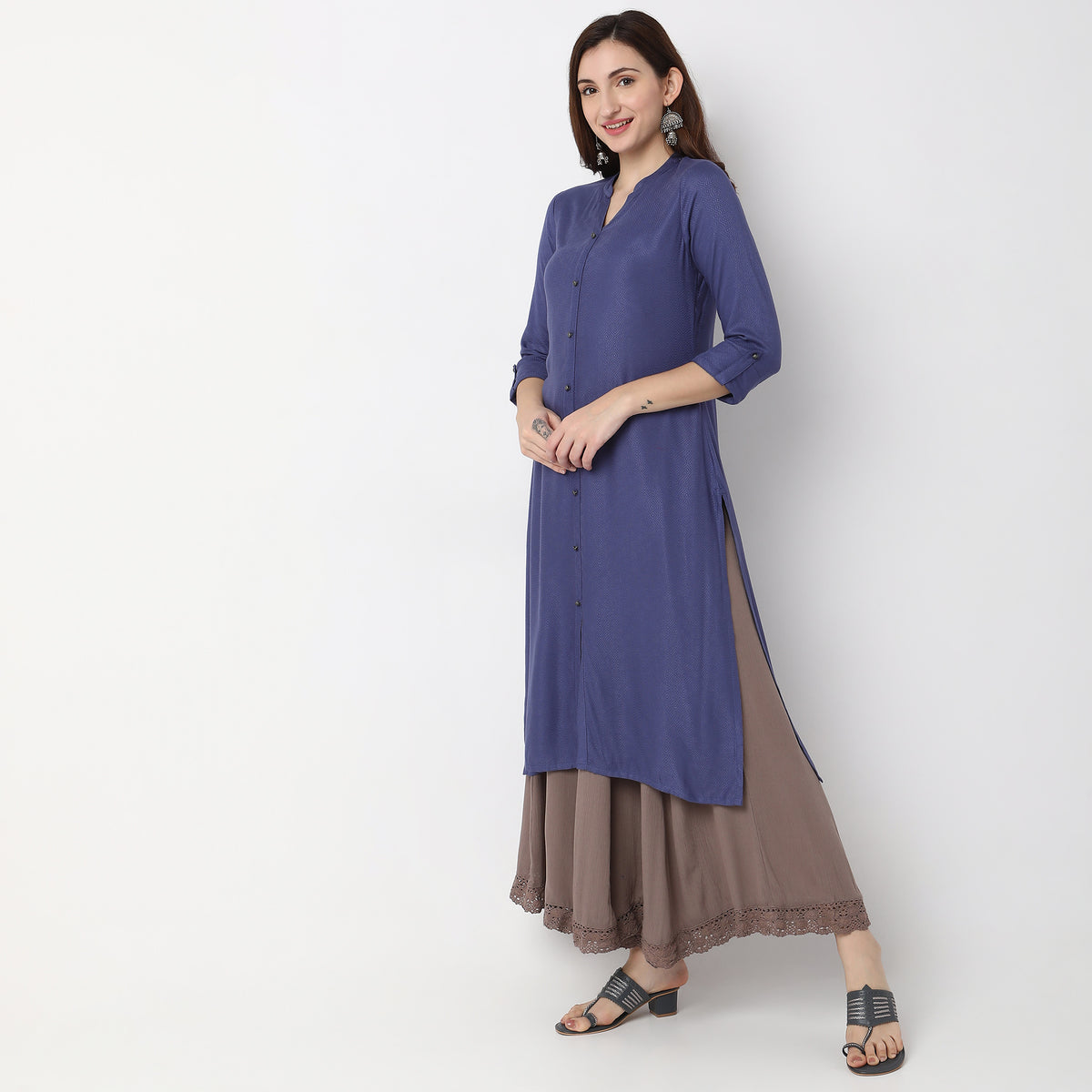 Straight Fit Solid Kurta