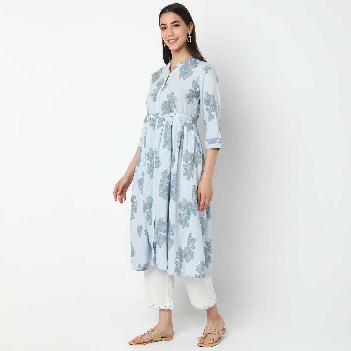 Flare Fit Printed Kurta