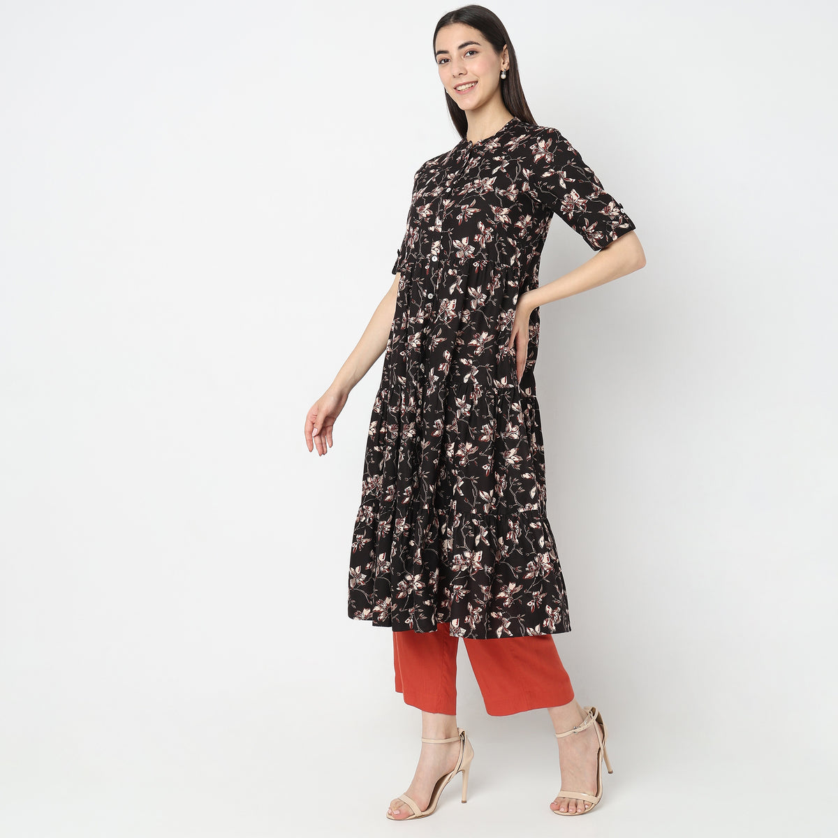 Flare Fit Printed Kurta