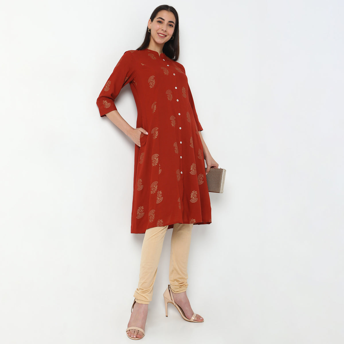 Flare Fit Printed Kurta