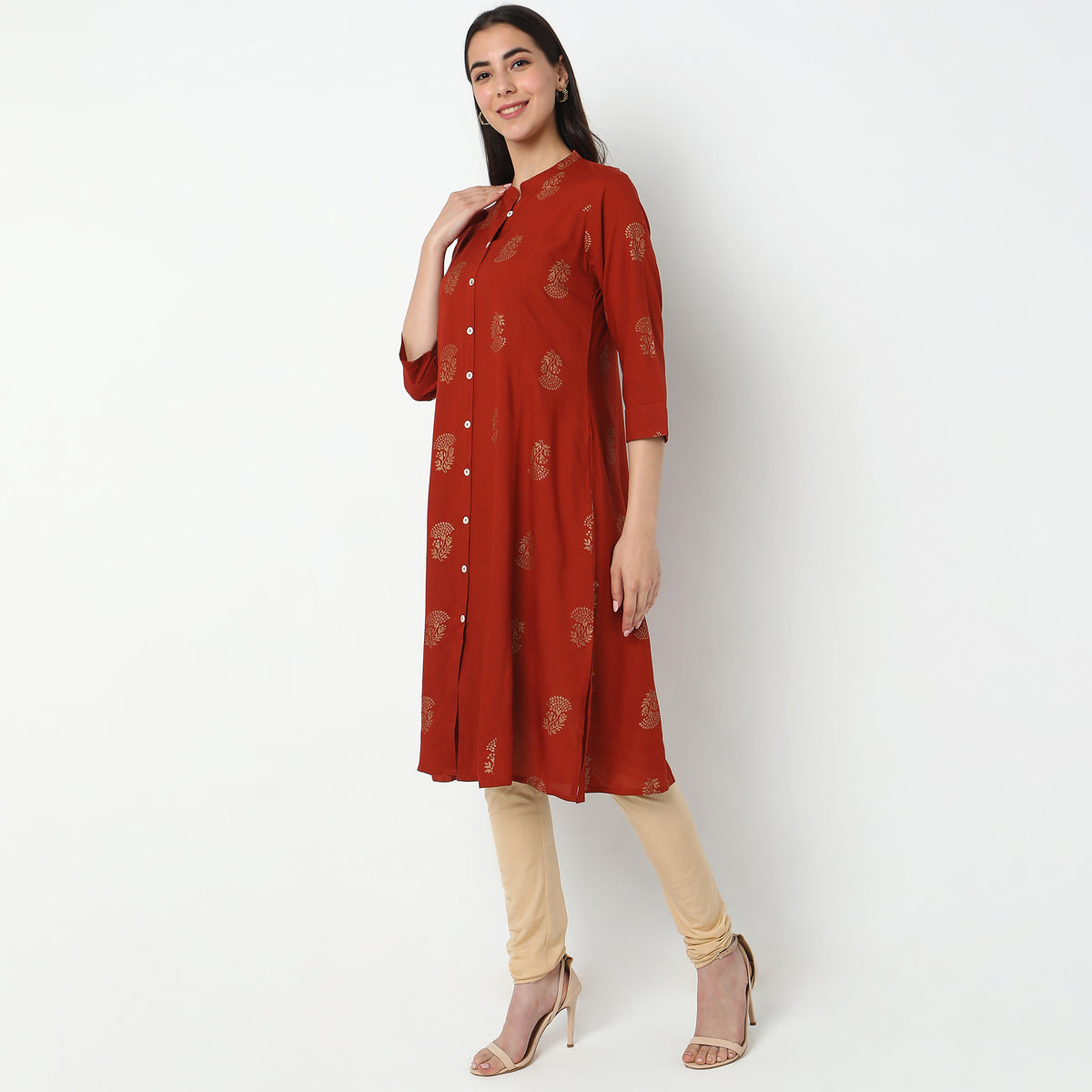 Flare Fit Printed Kurta