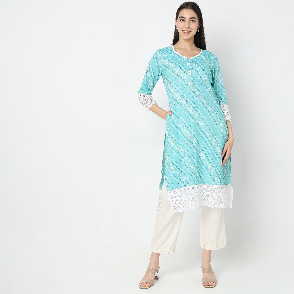 Straight Fit Printed Kurta