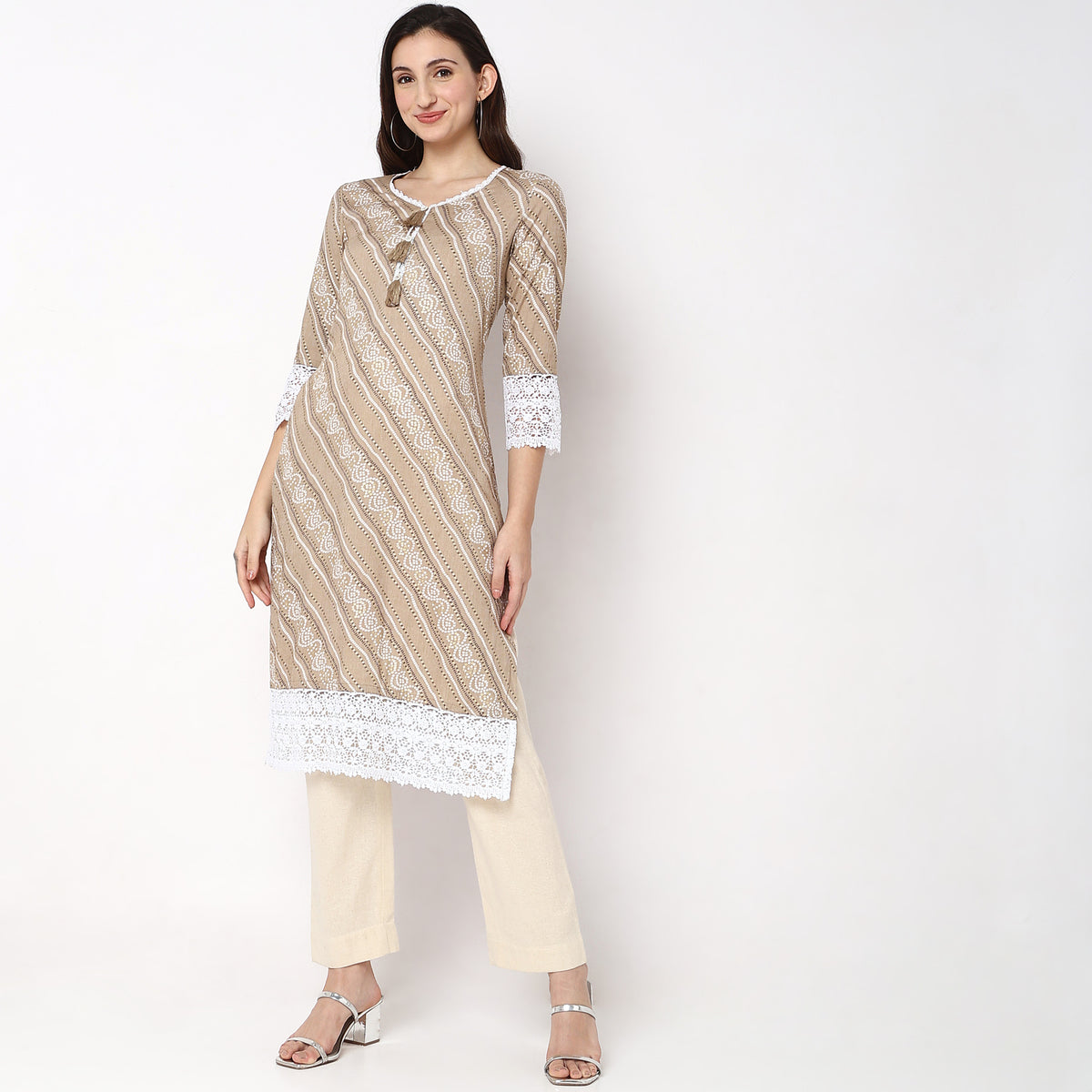 Straight Fit Printed Kurta