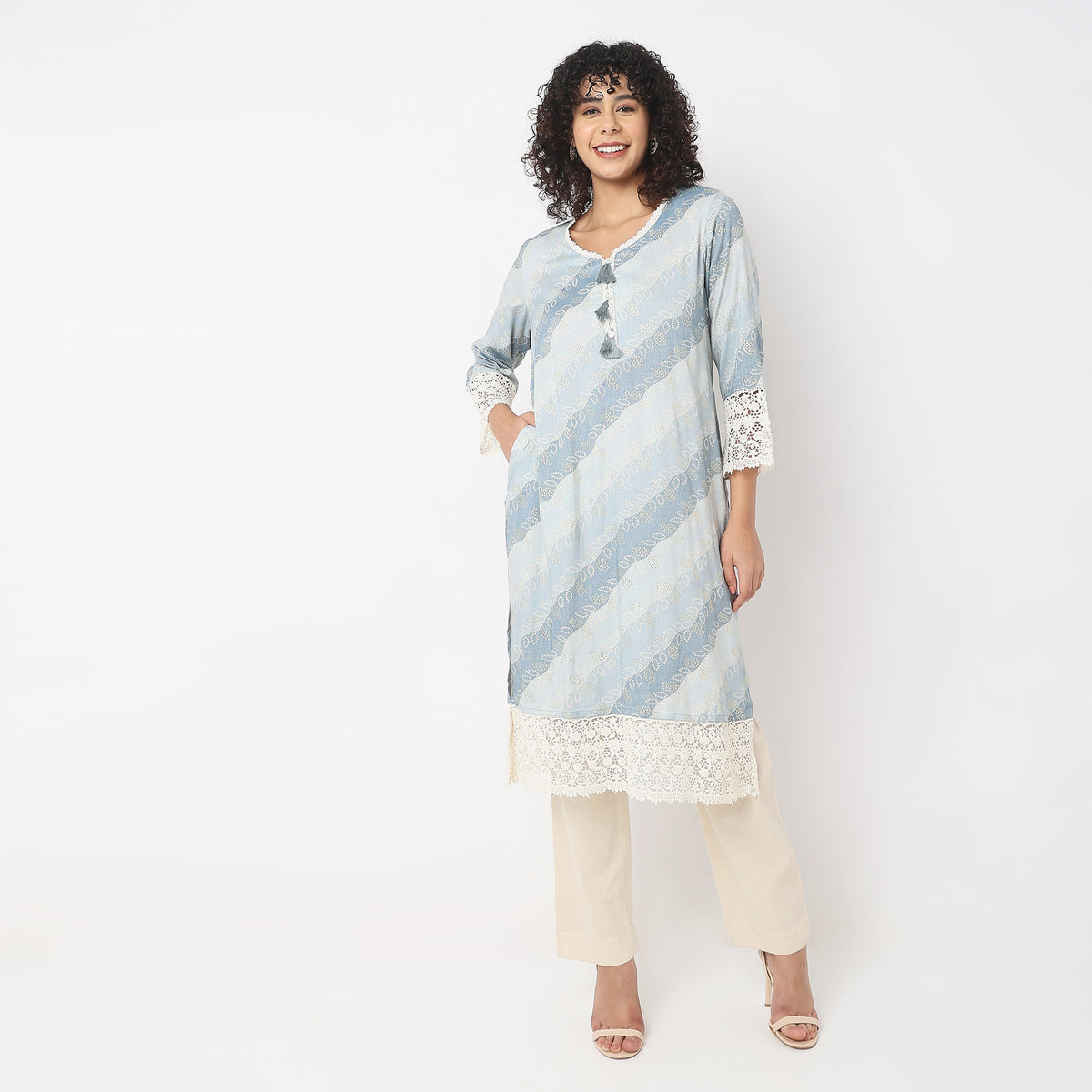 Straight Fit Printed Kurta