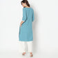 Straight Fit Embroidered Kurta