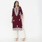 Straight Fit Embroidered Kurta