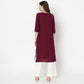 Straight Fit Embroidered Kurta