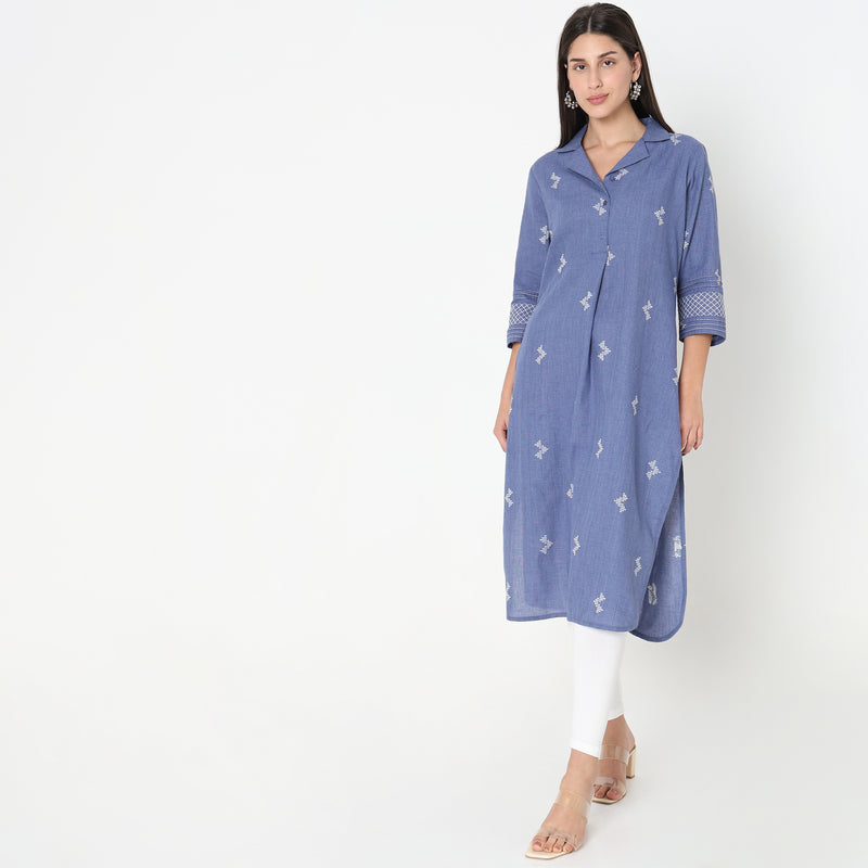 Flare Fit Printed Kurta