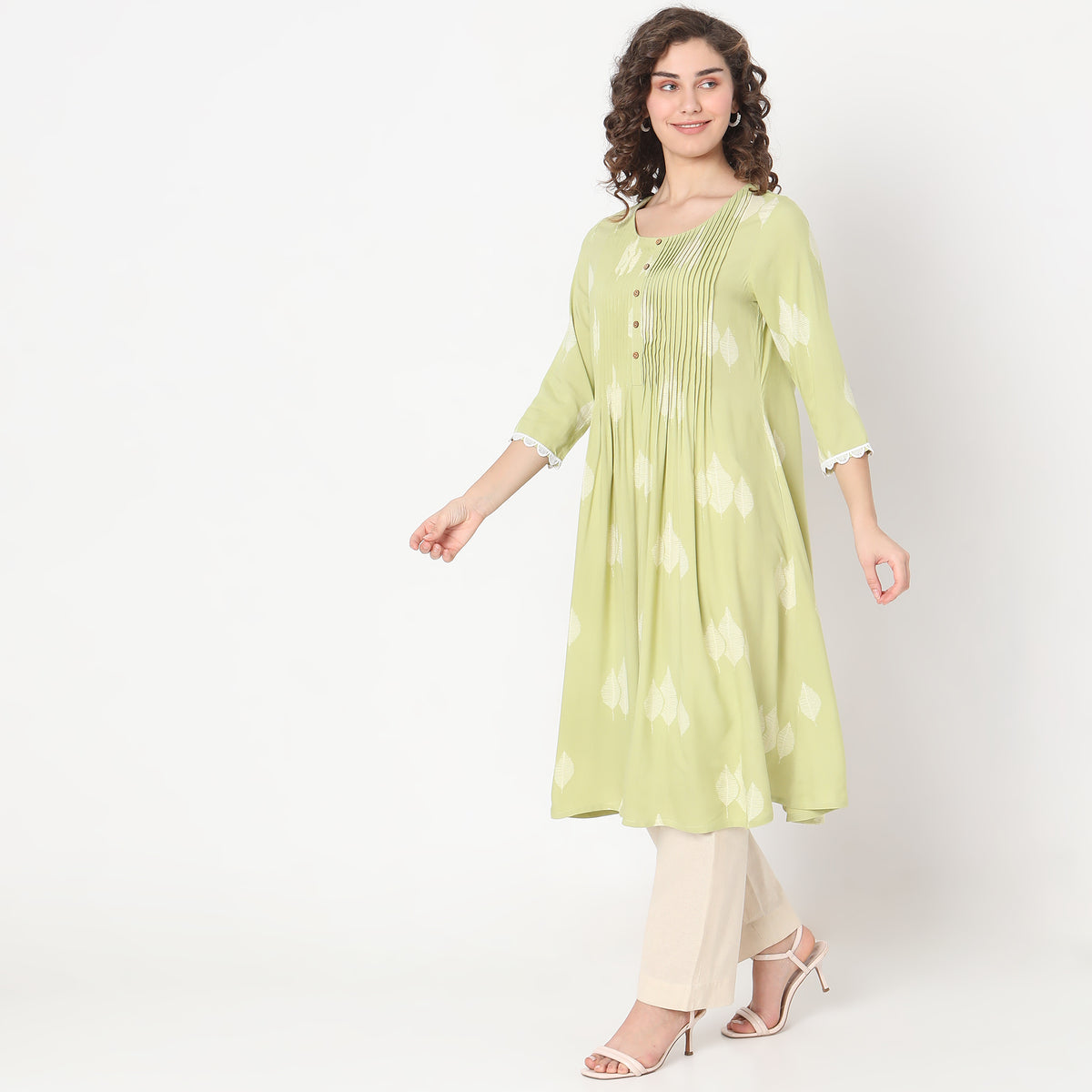 Flare Fit Printed Kurta