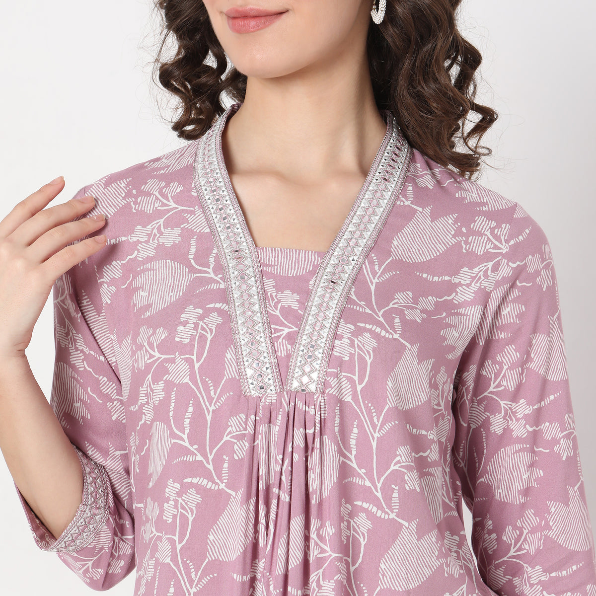 Flare Fit Printed Kurta