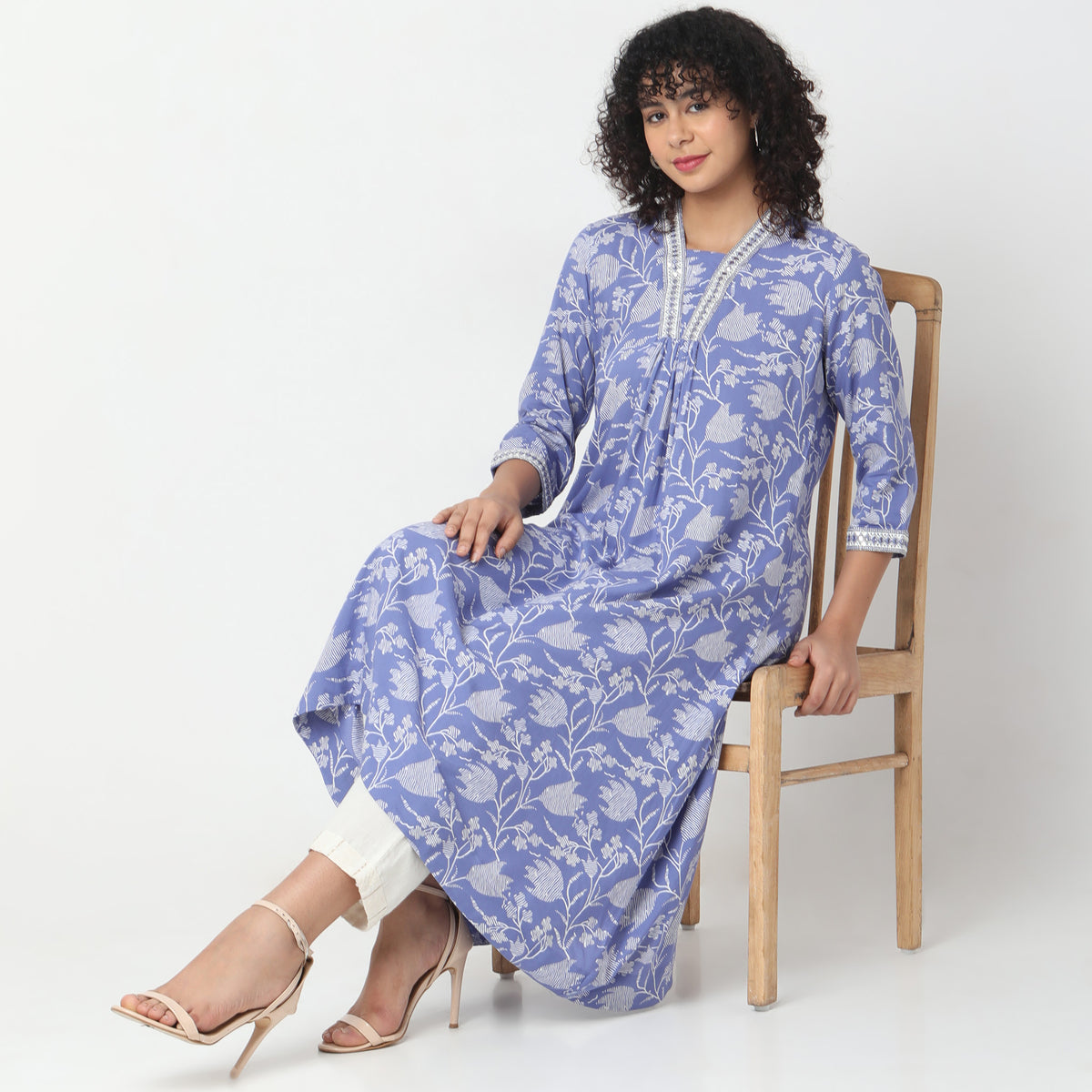 Flare Fit Printed Kurta