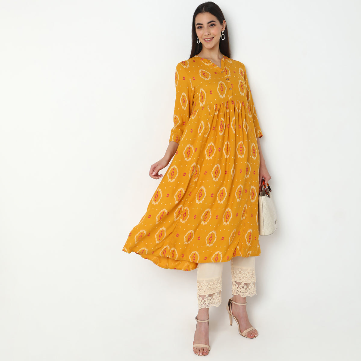 Flare Fit Printed Kurta