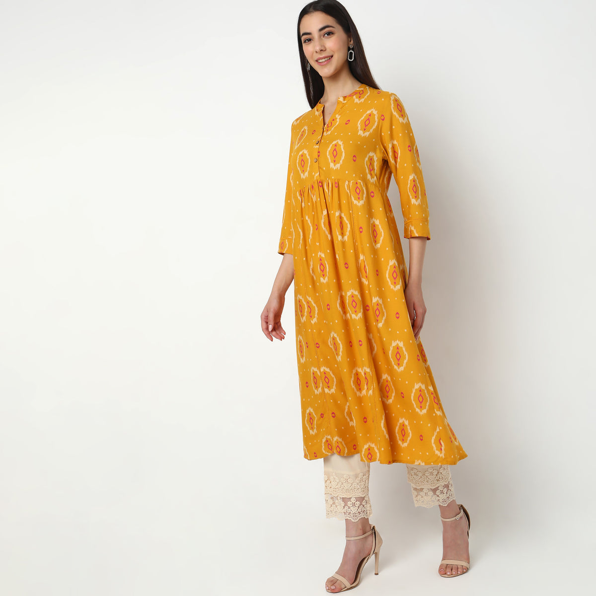 Flare Fit Printed Kurta