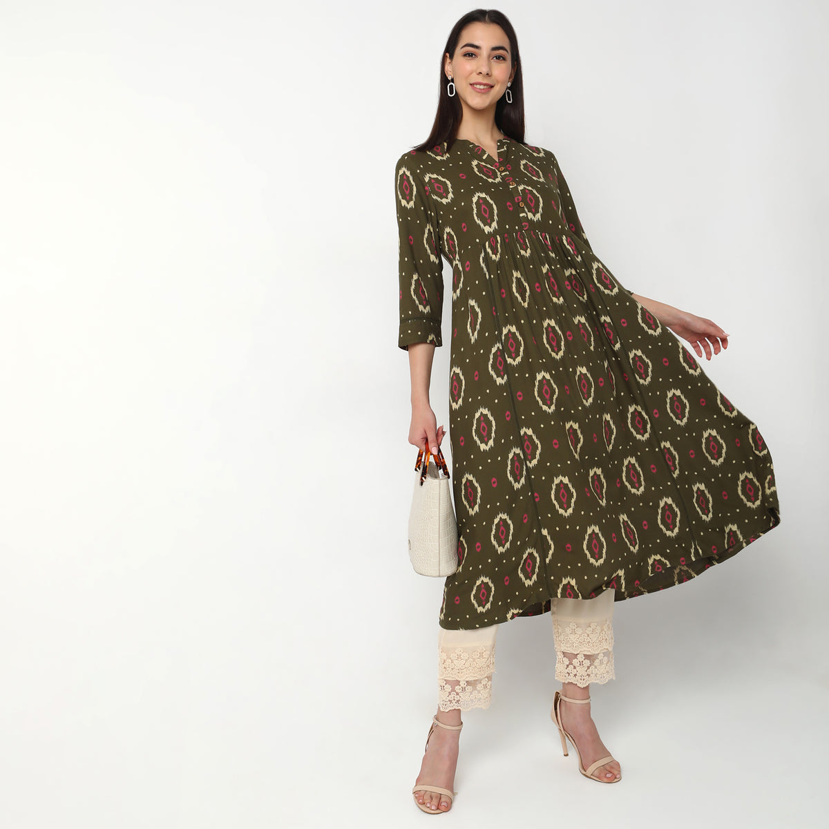 Flare Fit Printed Kurta