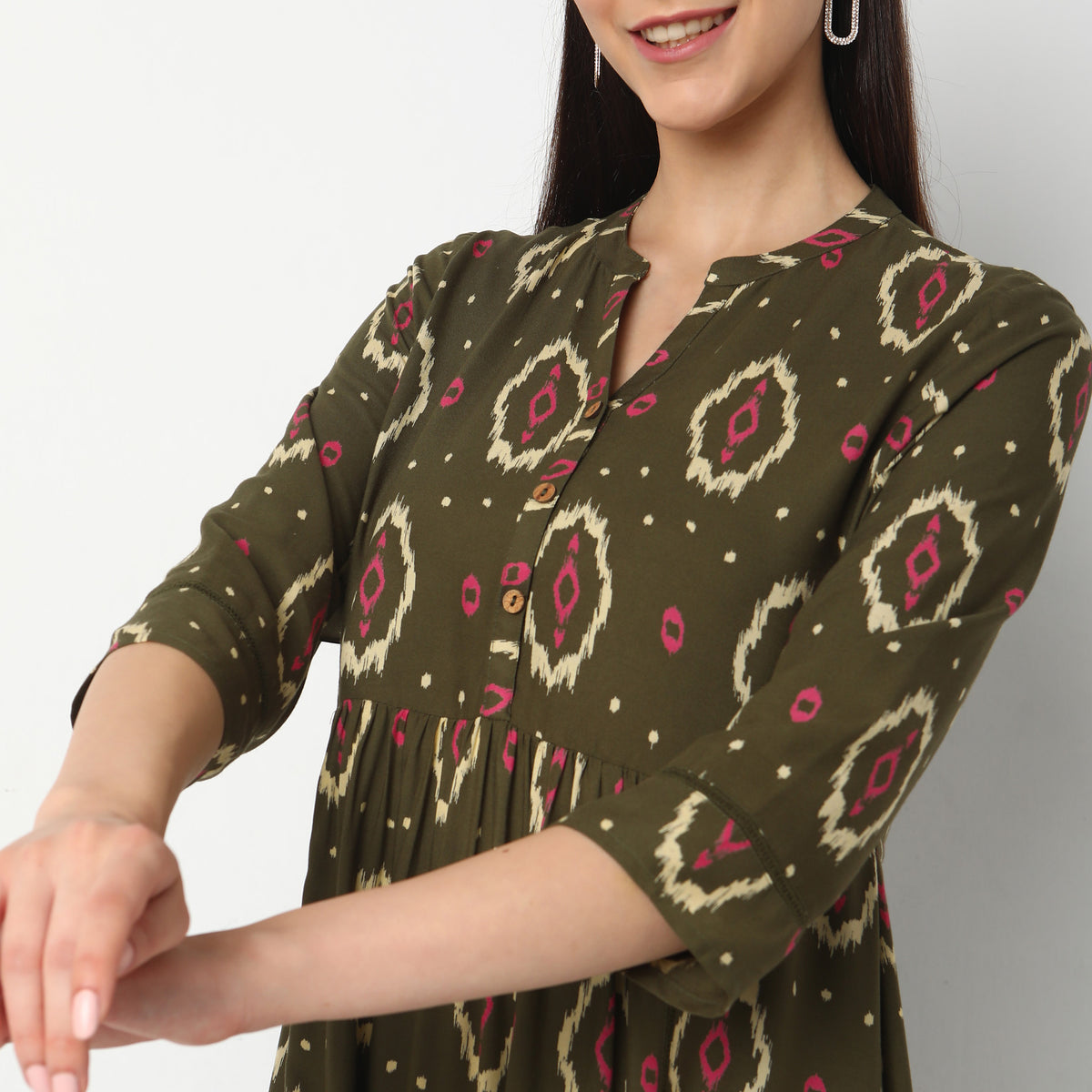 Flare Fit Printed Kurta