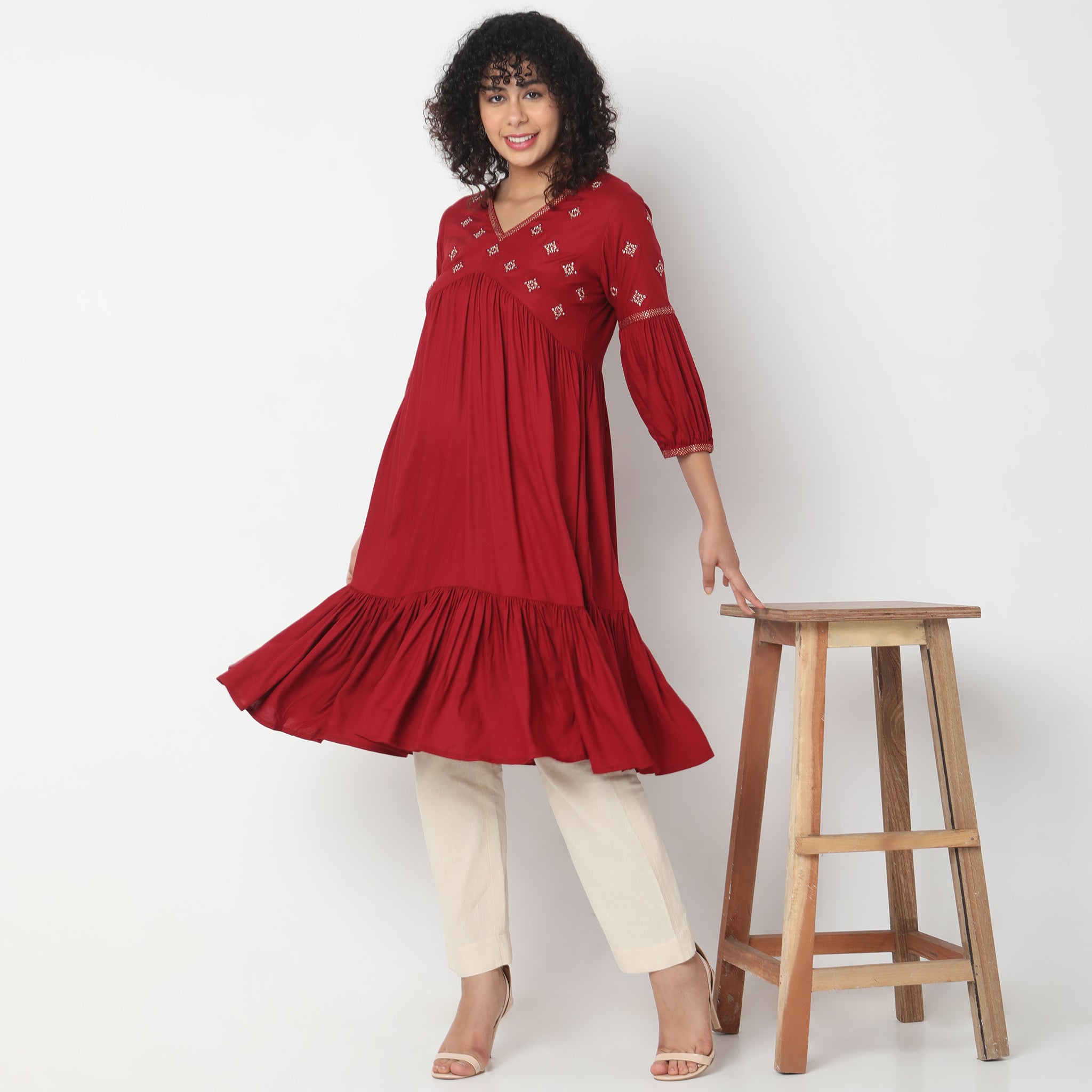 Flare Fit Printed Kurta