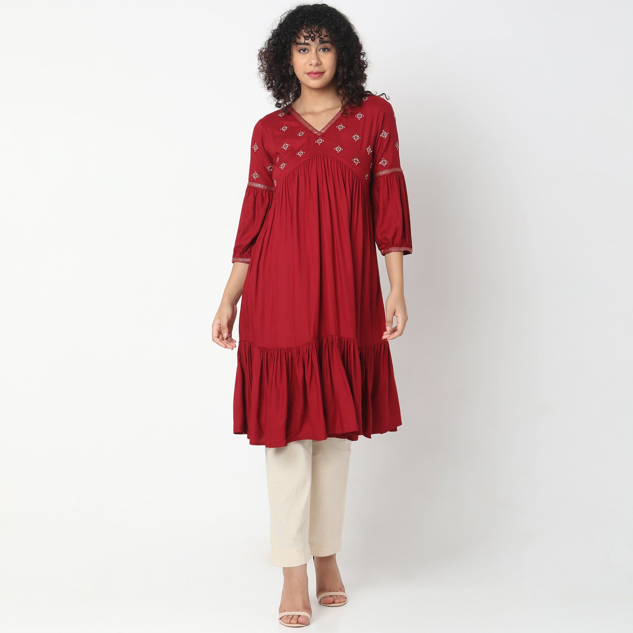 Flare Fit Printed Kurta