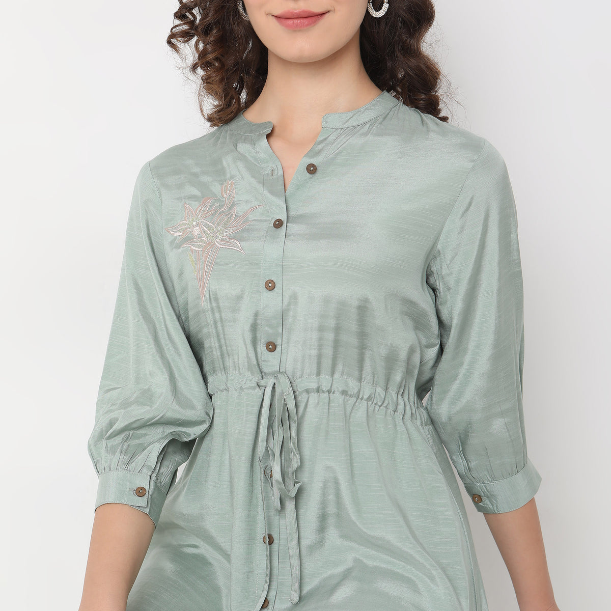 Mid Flare Embroidered Kurta