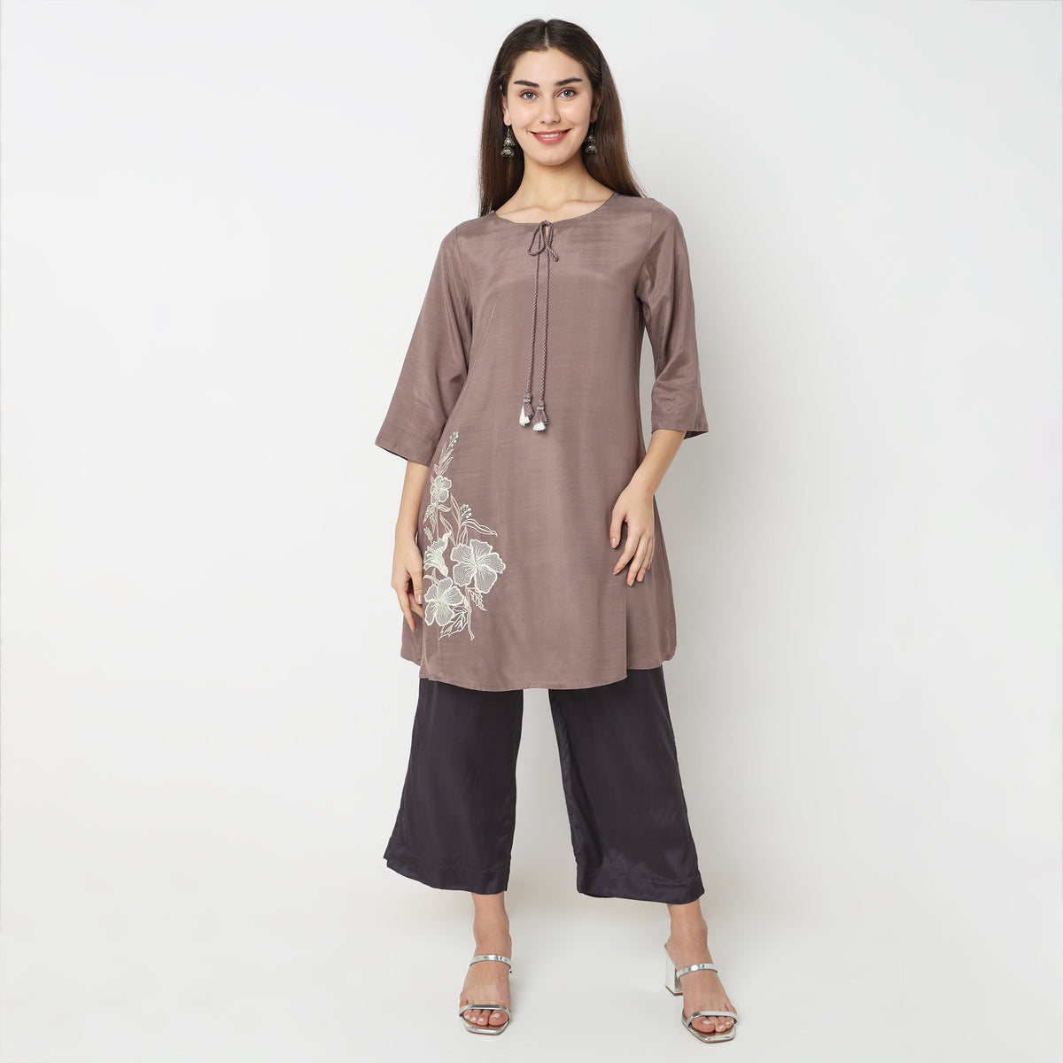 Mid Flare Solid Kurta