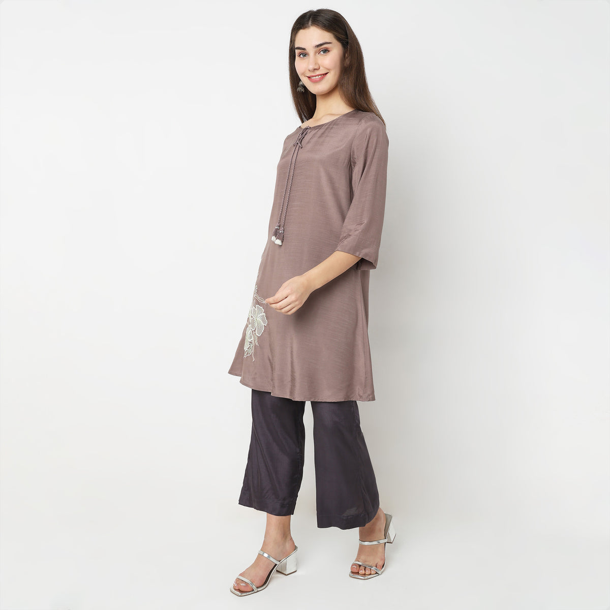 Mid Flare Solid Kurta