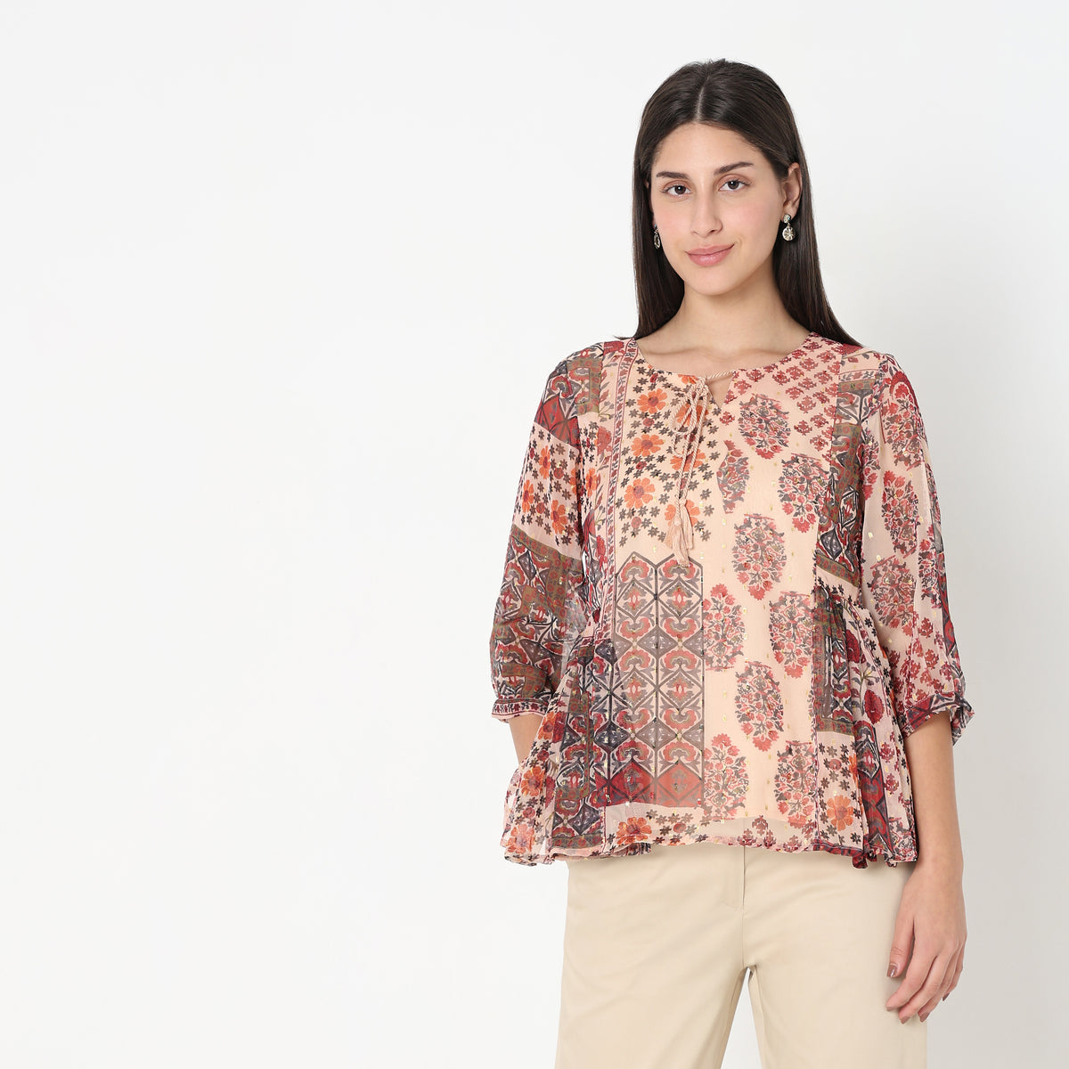 Regular Fit Printed Top